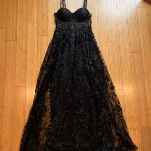 Black Lace Prom Dress